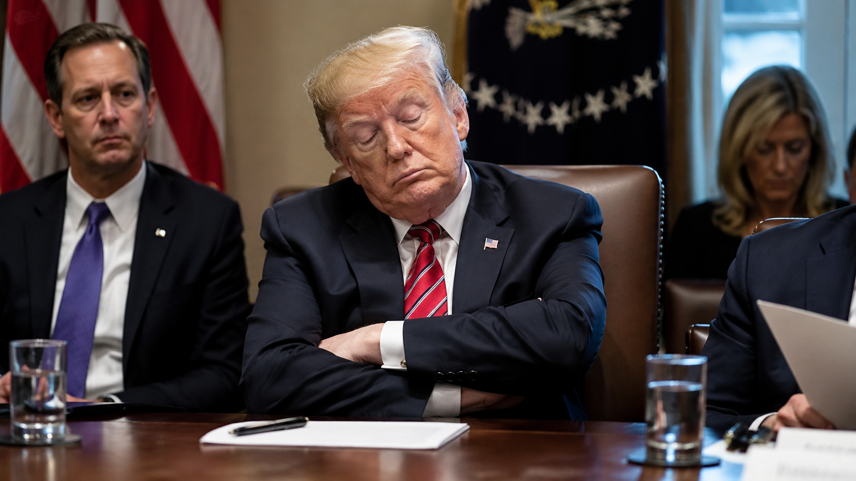 trump falling asleep